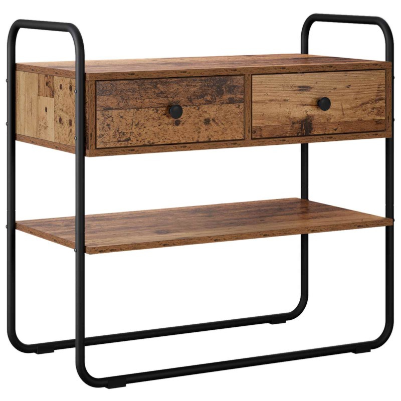 vidaXL Τραπέζι κονσόλας Παλαιωμένο ξύλο 100 x 40 x 75 cm