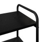 vidaXL Τραπέζι κονσόλας Μαύρη Δρυς 80 x 35 x 75 cm Επεξεργασμένο Ξύλο