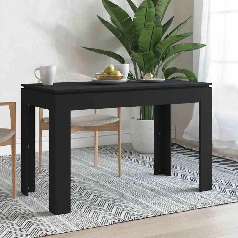 vidaXL Τραπεζαρία Μαύρη 120 x 60 x 76 εκ. από Επεξ. Ξύλο