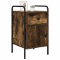 vidaXL Κομοδίνο Καπνισμένο Ξύλο Δρυός 35 x 36,5 x 61 εκ