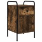vidaXL Κομοδίνο Καπνισμένο Ξύλο Δρυός 35 x 36,5 x 61 εκ