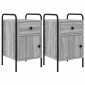 vidaXL Κομοδίνο 2 τμχ. Γκρι Sonoma 35 x 36,5 x 61 εκ