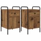 vidaXL Κομοδίνο 2 τεμ. Παλαιωμένο ξύλο 35 x 36,5 x 61 εκ