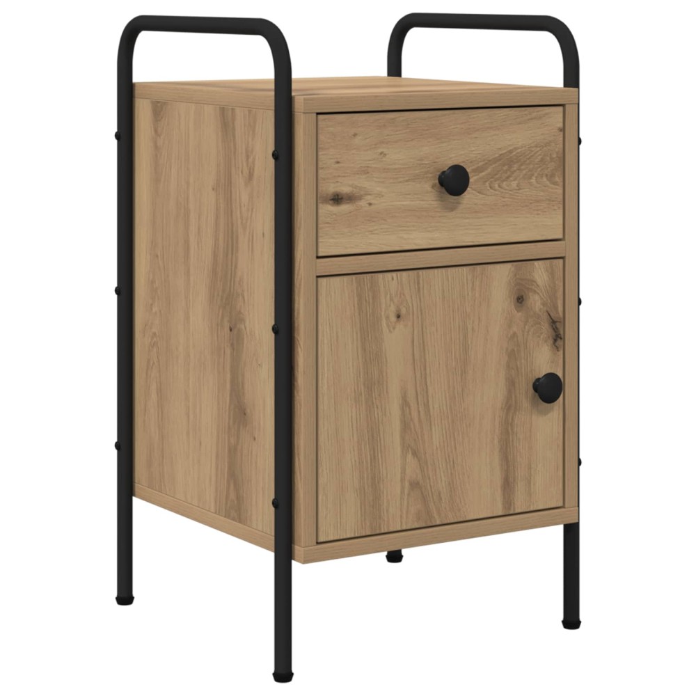vidaXL Κομοδίνο Artisan Δρυς 35 x 36,5 x 61 εκ Επεξεργασμένο Ξύλο