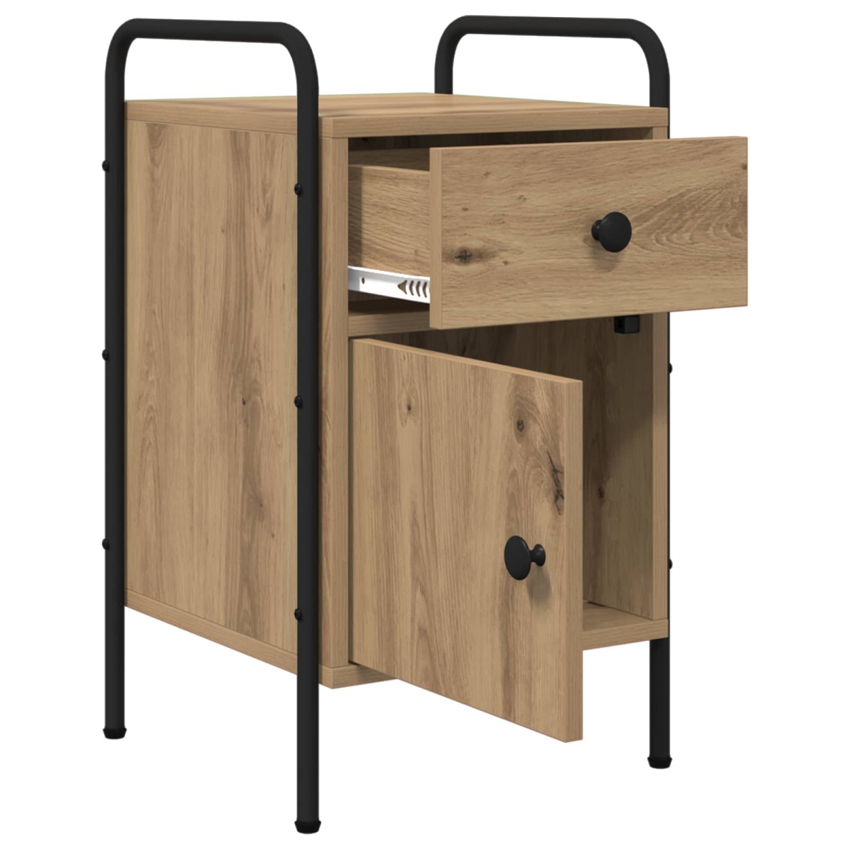 vidaXL Κομοδίνο Artisan Δρυς 35 x 36,5 x 61 εκ Επεξεργασμένο Ξύλο