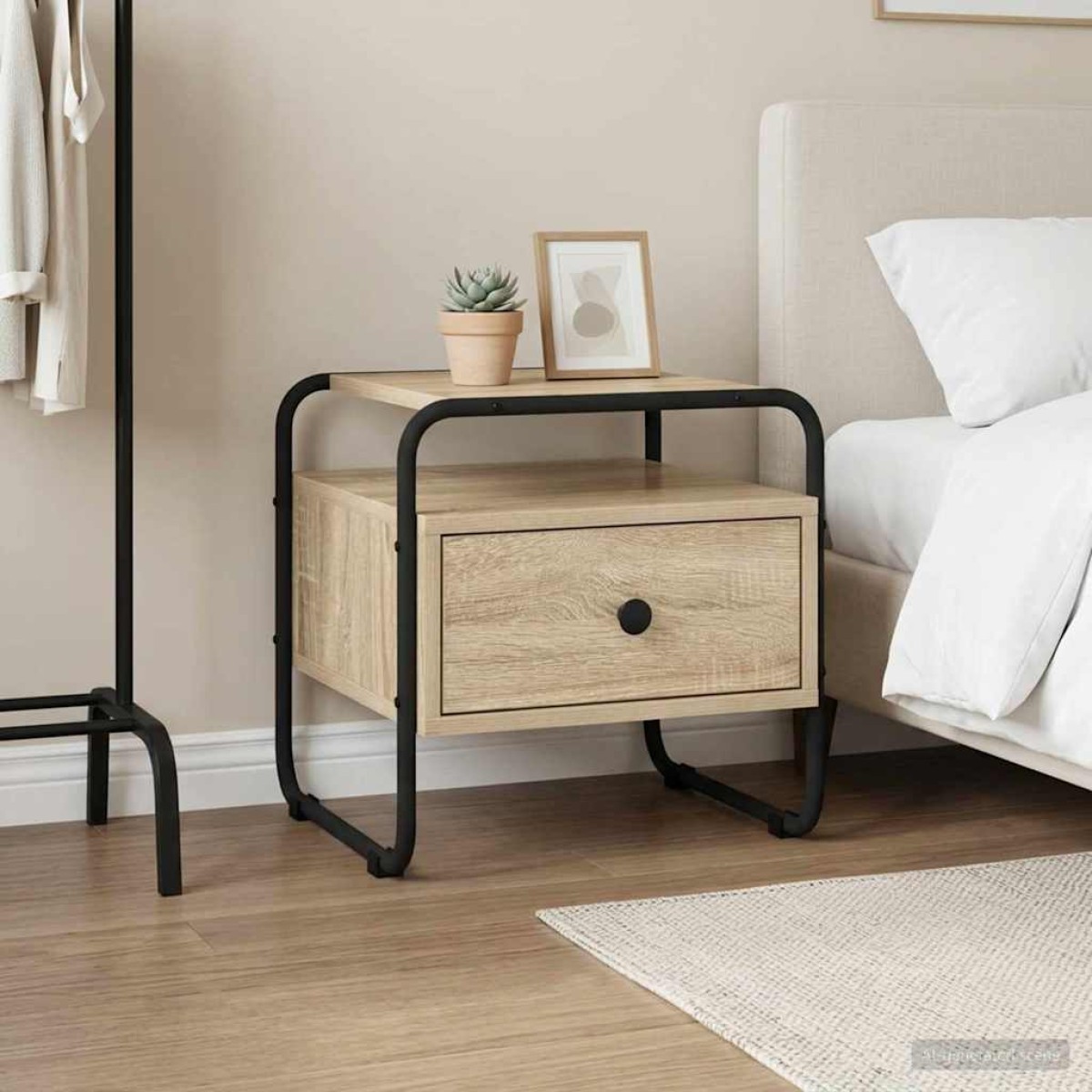 vidaXL Κομοδίνο Sonoma Δρυς 40 x 39,5 x 40 εκ Επεξεργασμένο Ξύλο