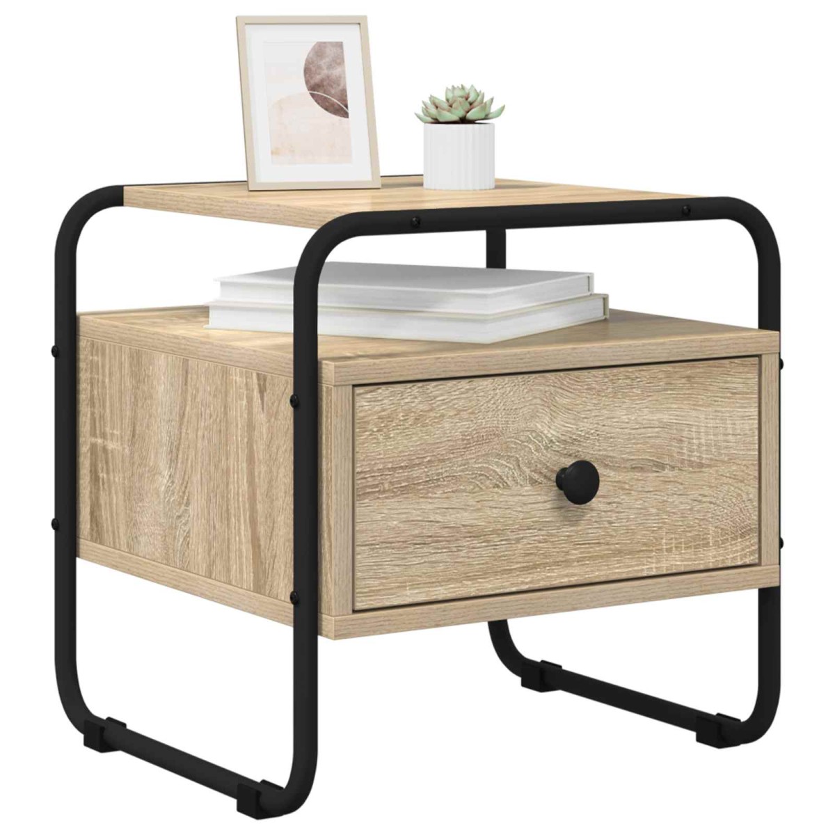 vidaXL Κομοδίνο Sonoma Δρυς 40 x 39,5 x 40 εκ Επεξεργασμένο Ξύλο