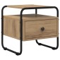 vidaXL Κομοδίνο Artisan Δρυς 40 x 39,5 x 40 εκ Επεξεργασμένο Ξύλο