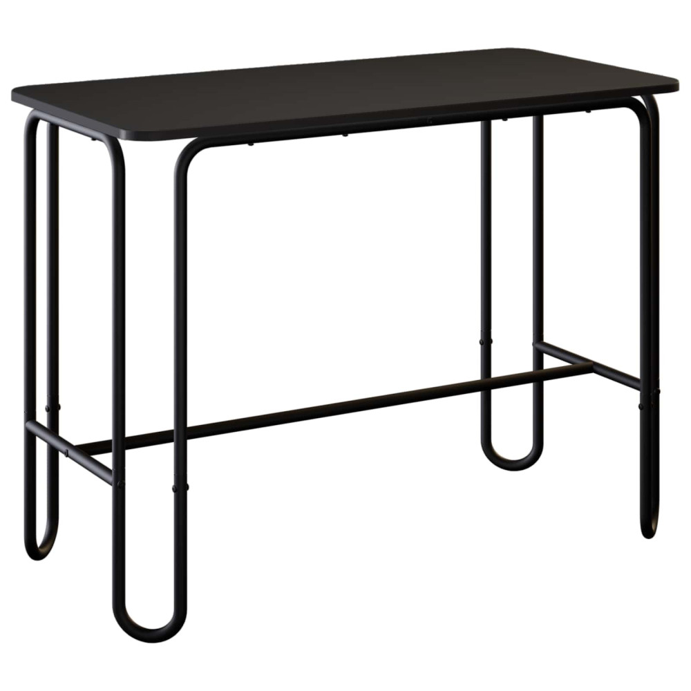 vidaXL Τραπεζαρία 100 x 50 x 75 cm Επεξεργασμένο Ξύλο Μαύρο Ορθογώνιος