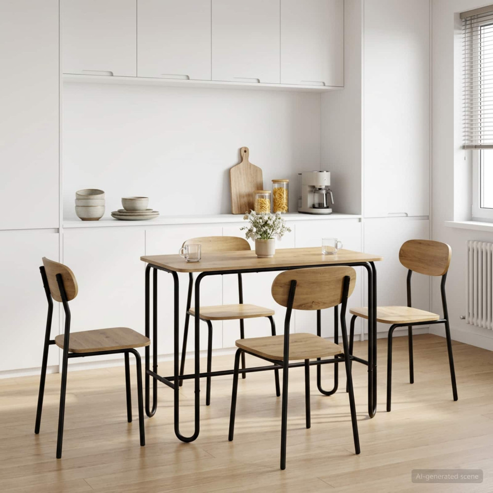 vidaXL Τραπεζαρία 100 x 50 x 75 cm Επεξεργασμένο Ξύλο Artisan Δρυς