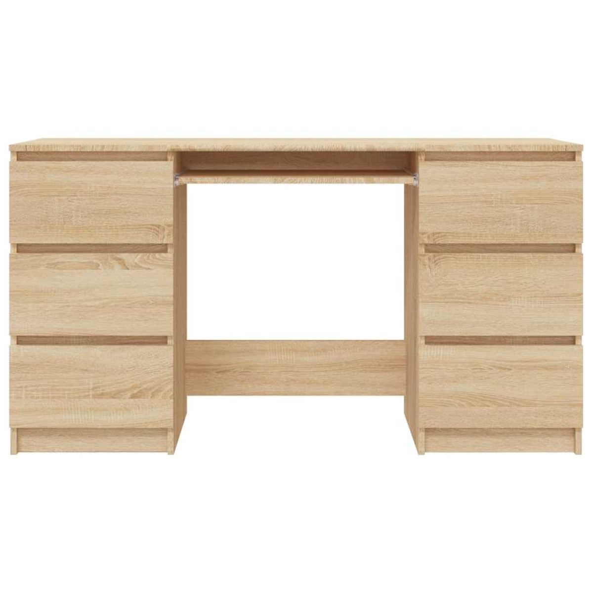 vidaXL Γραφείο Sonoma Δρυς 140 x 50 x 77 εκ. από Μοριοσανίδα