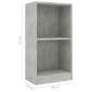 vidaXL Βιβλιοθήκη Γκρι από Σκυρόδεμα 40 x 24 x 75 εκ. από Τεχνητό Ξύλο