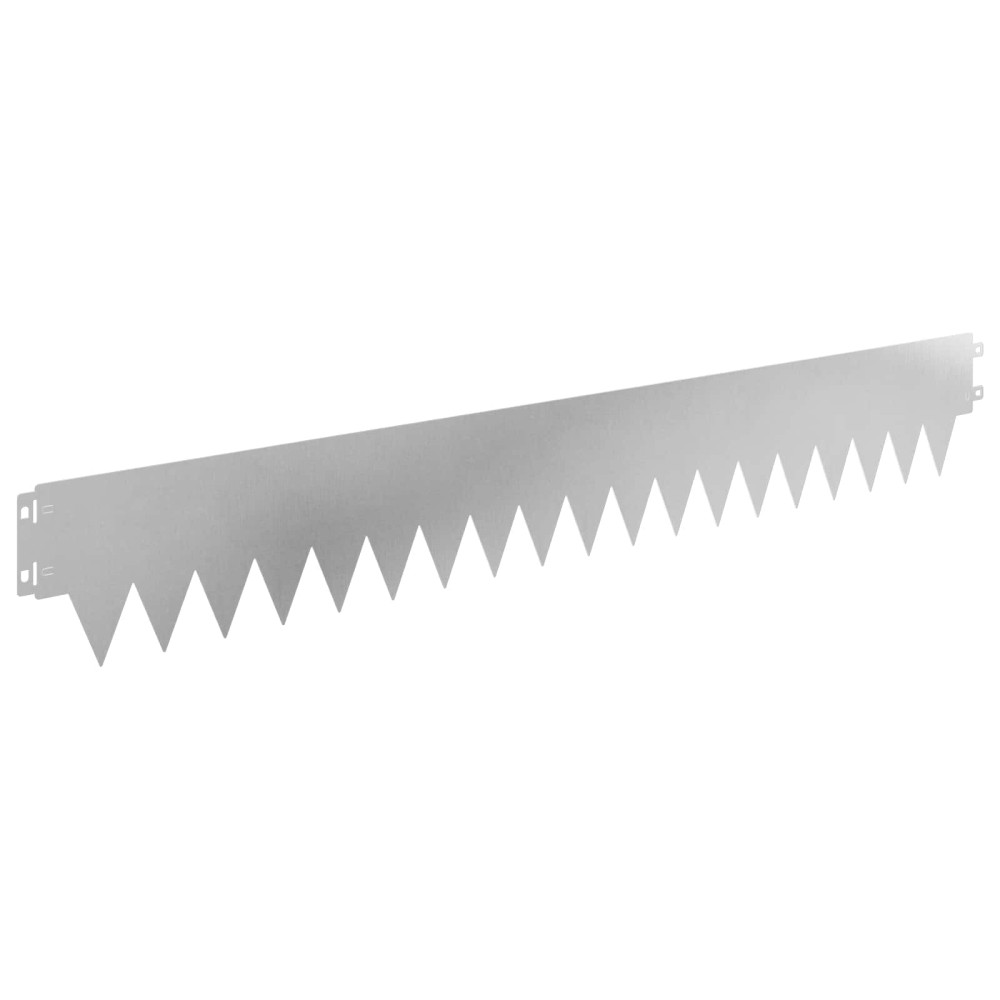 vidaXL Περίγραμμα γκαζόν 10 τμχ. 103 x 15 εκ Ατσάλι Ασημί
