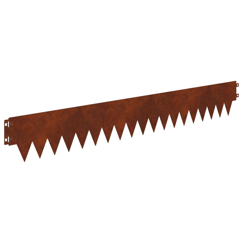vidaXL Περίγραμμα γκαζόν 10 τμχ. 103 x 15 εκ Ατσάλι Σκ rusty