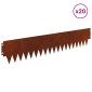 vidaXL Περίγραμμα γκαζόν 20 τμχ. 103 x 20 εκ Ατσάλι Σκ rusty
