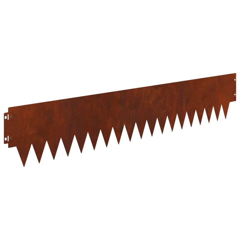 vidaXL Περίγραμμα γκαζόν 30 τμχ. 103 x 20 εκ Ατσάλι Σκ rusty