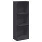 vidaXL Βιβλιοθήκη με 3 Ράφια Γκρι 40 x 24 x 108 εκ. από Μοριοσανίδα