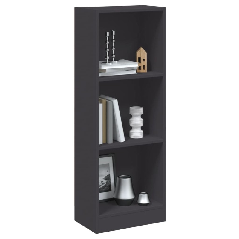 vidaXL Βιβλιοθήκη με 3 Ράφια Λευκή 40x24x109 εκ. Επεξεργασμένο Ξύλο