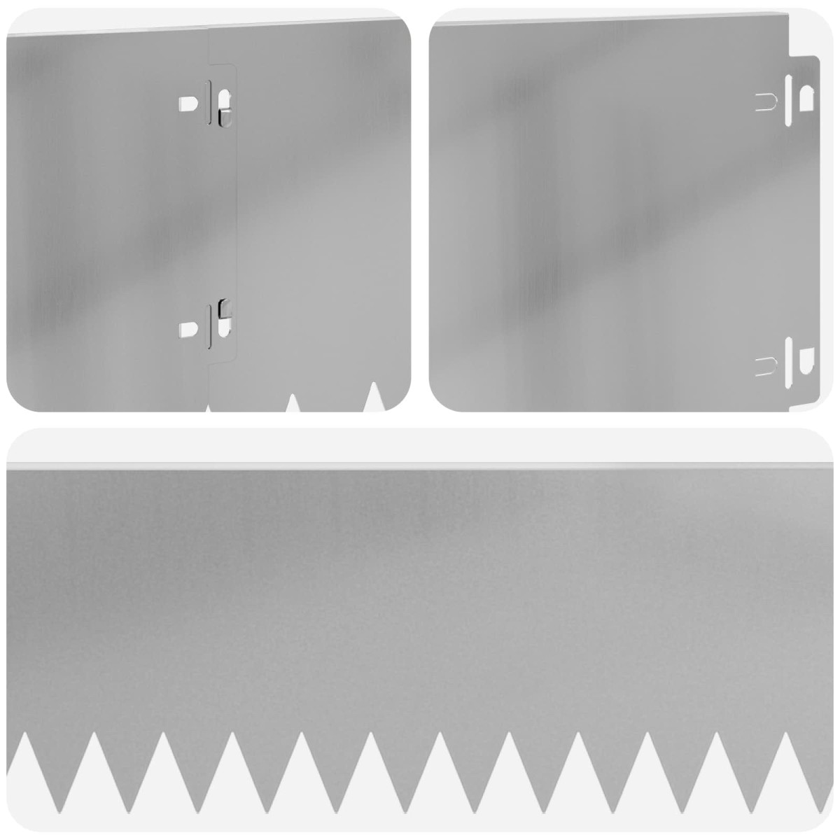 vidaXL Περίγραμμα γκαζόν 10 τμχ. 103 x 20 εκ Ατσάλι Ασημί
