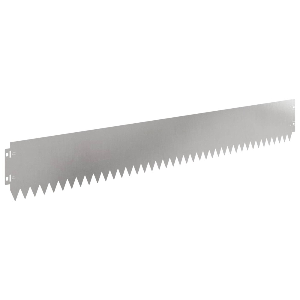 vidaXL Περίγραμμα γκαζόν 10 τμχ. 103 x 15 εκ Ατσάλι Ασημί