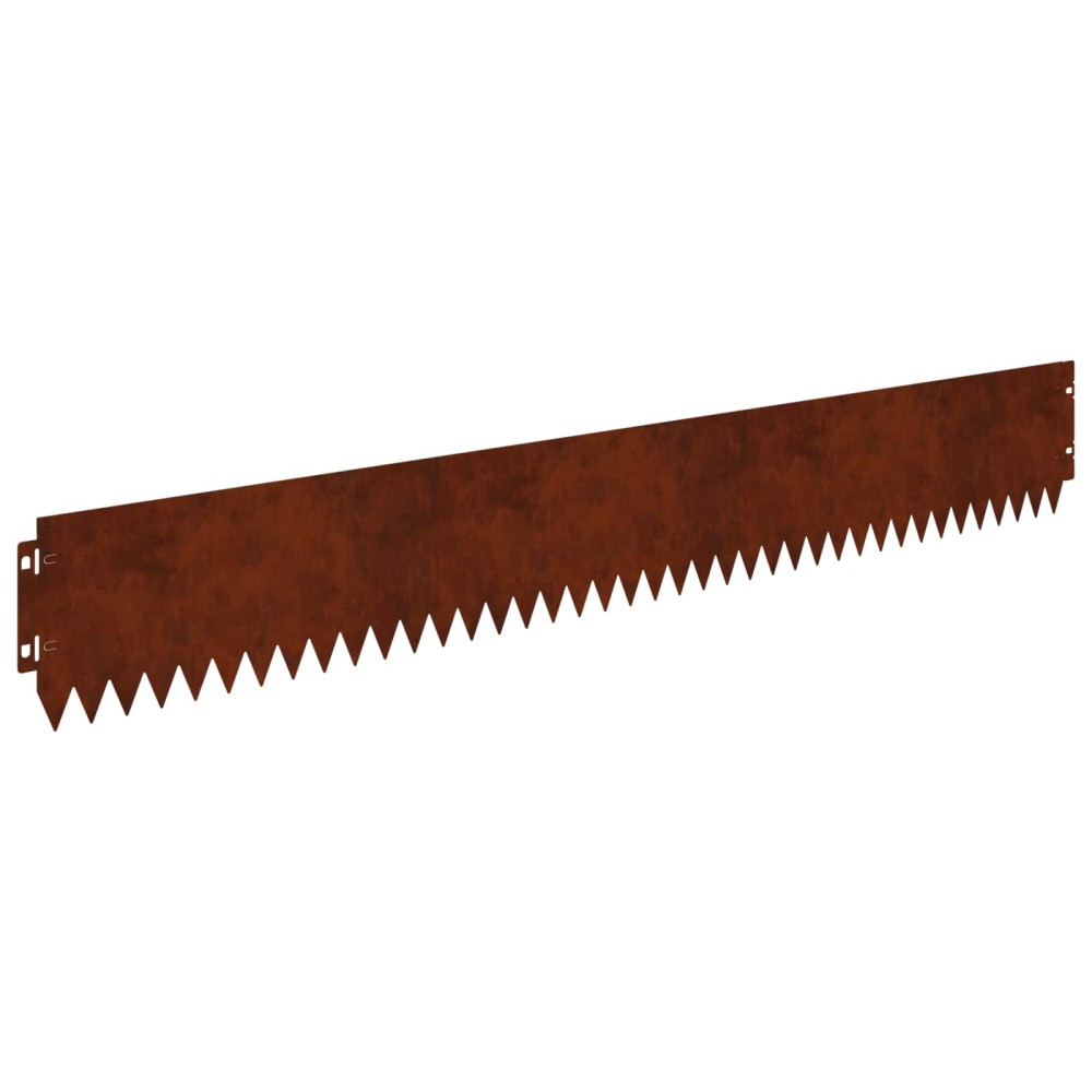 vidaXL Περίγραμμα γκαζόν 10 τμχ. 103 x 15 εκ Ατσάλι Σκ rusty