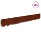 vidaXL Περίγραμμα γκαζόν 20 τμχ. 103 x 15 εκ Ατσάλι Σκ rusty