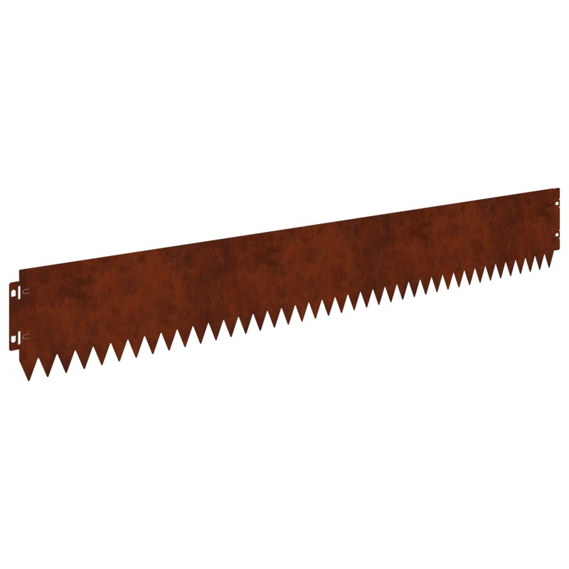 vidaXL Περίγραμμα γκαζόν 30 τμχ. 103 x 15 εκ Ατσάλι Σκ rusty