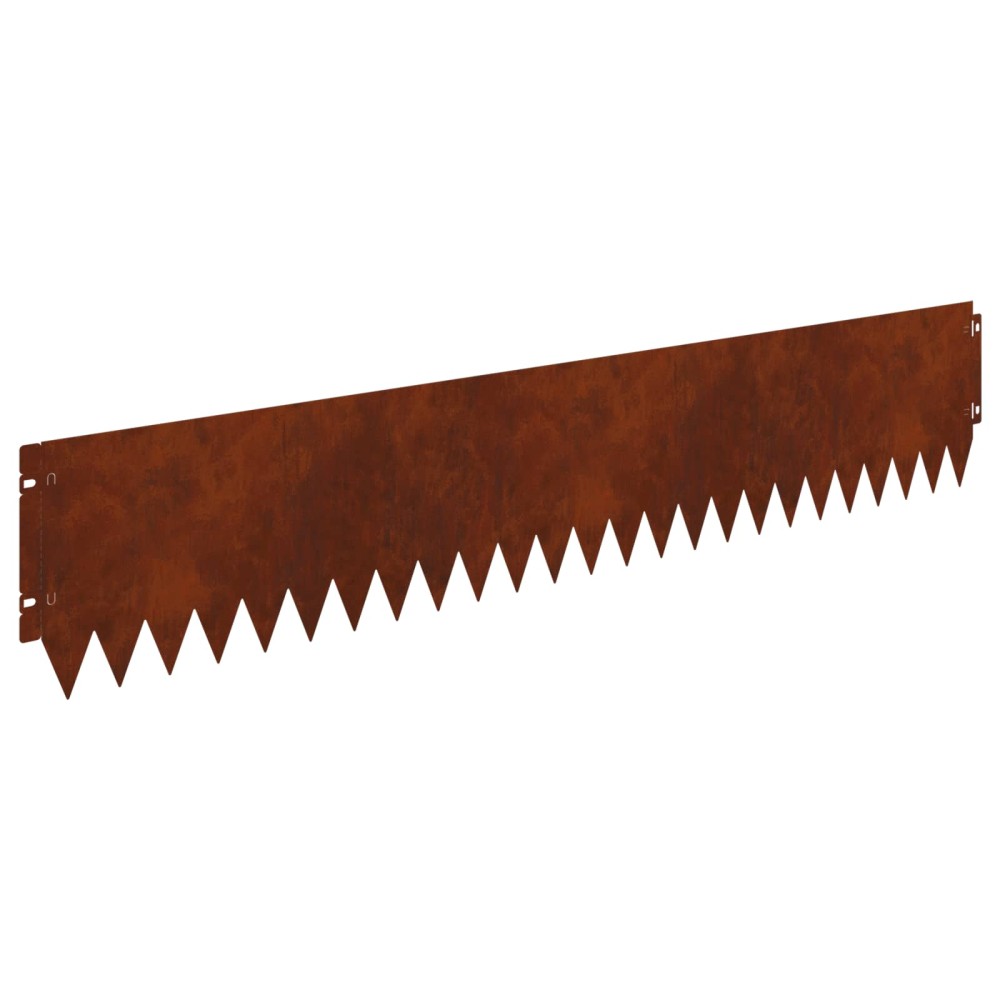 vidaXL Περίγραμμα γκαζόν 20 τμχ. 103 x 20 εκ Ατσάλι Σκ rusty