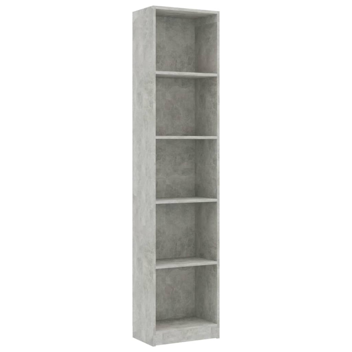 vidaXL Βιβλιοθήκη με 5 Ράφια Γκρι Σκυροδέμ. 40x24x175 εκ. Μοριοσανίδα
