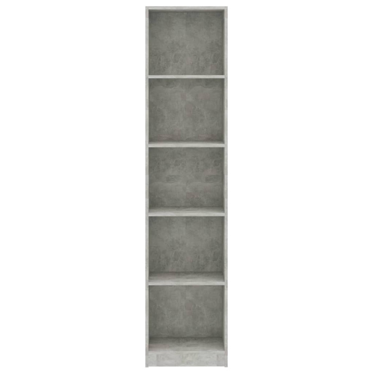 vidaXL Βιβλιοθήκη με 5 Ράφια Γκρι Σκυροδέμ. 40x24x175 εκ. Μοριοσανίδα