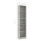 vidaXL Βιβλιοθήκη με 5 Ράφια Γκρι Σκυροδέμ. 40x24x175 εκ. Μοριοσανίδα