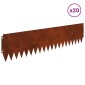 vidaXL Περίγραμμα γκαζόν 20 τμχ. 103 x 25 εκ Ατσάλι Σκ rusty
