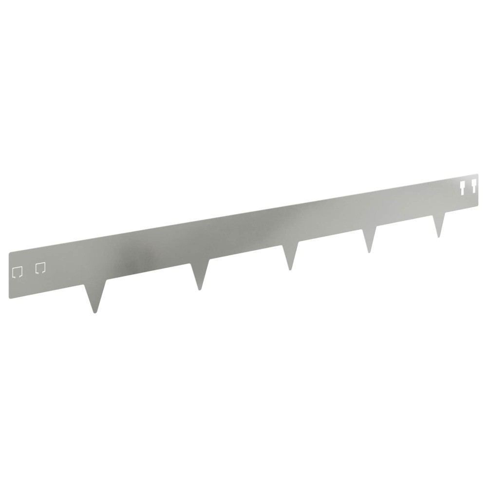 vidaXL Περίγραμμα γκαζόν 10 τμχ. 100 x 12 cm Ατσάλι Ασημί