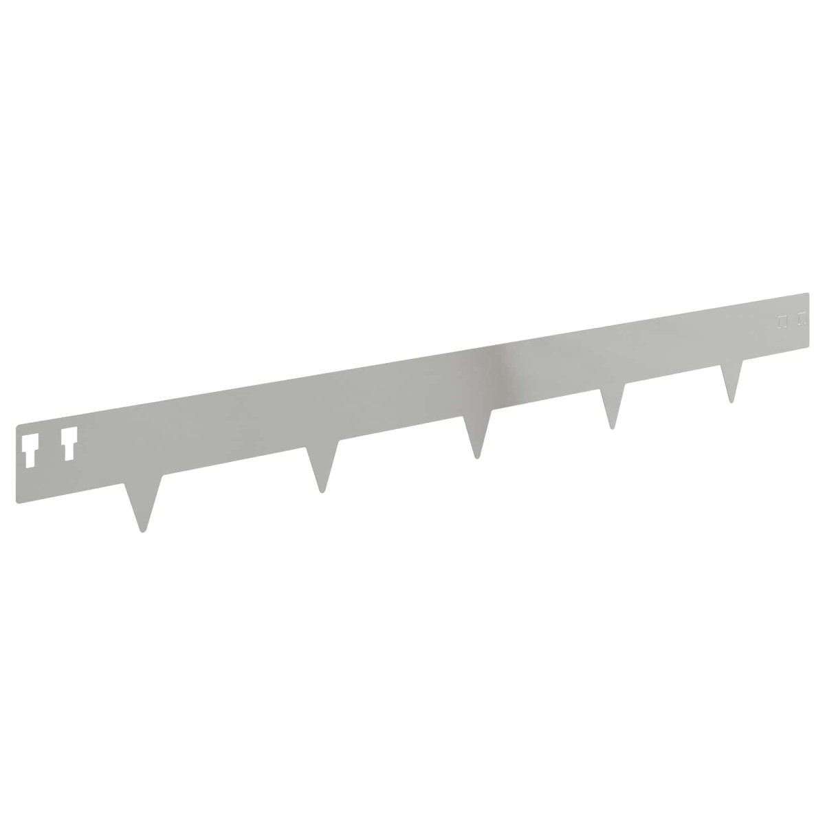 vidaXL Περίγραμμα γκαζόν 10 τμχ. 100 x 12 cm Ατσάλι Ασημί
