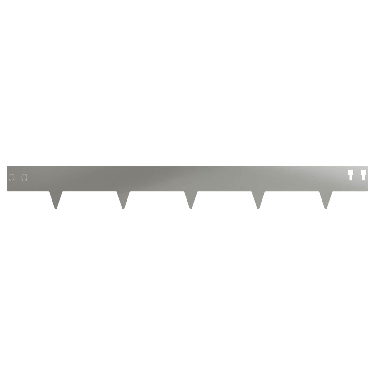 vidaXL Περίγραμμα γκαζόν 50 τμχ. 100 x 12 cm Ατσάλι Ασημί