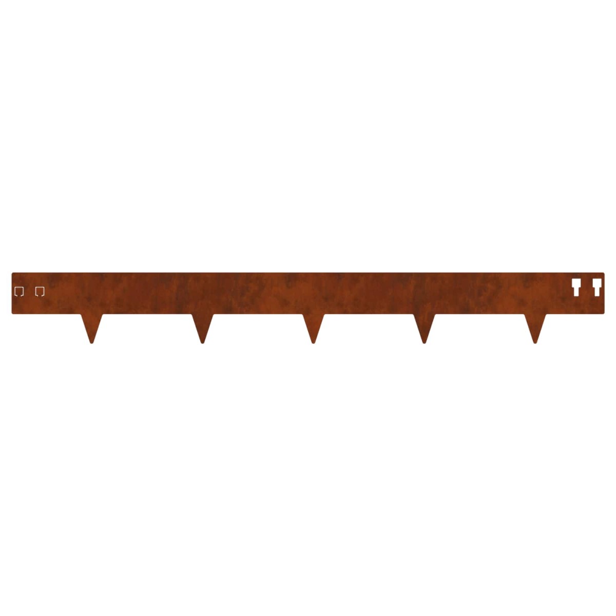 vidaXL Περίγραμμα γκαζόν 30 τμχ. 100 x 12 cm Ατσάλι Σκ rusty