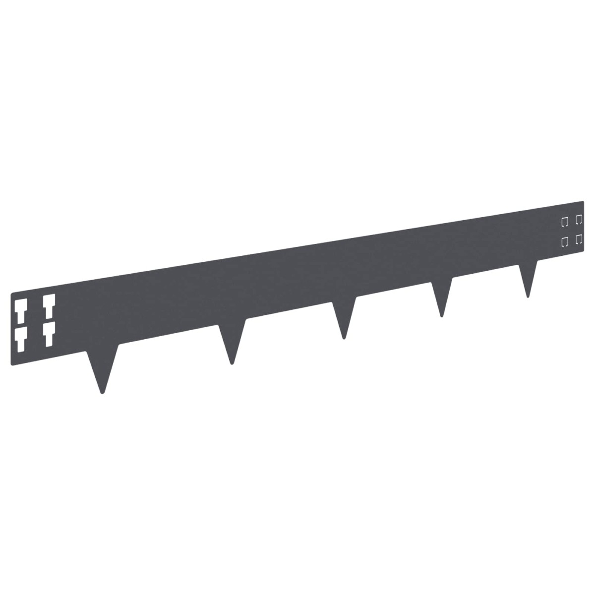 vidaXL Περίγραμμα γκαζόν 10 τμχ. 100 x 15 cm Ατσάλι Ανθρακί