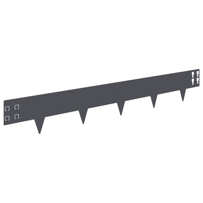 vidaXL Περίγραμμα γκαζόν 50 τμχ. 100 x 15 cm Ατσάλι Ανθρακί
