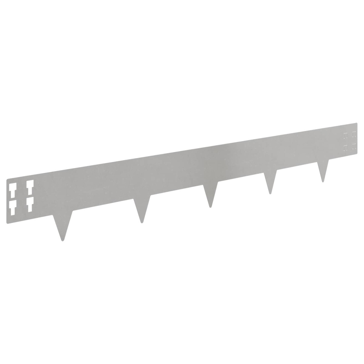 vidaXL Περίγραμμα γκαζόν 20 τμχ. 100 x 15 cm Ατσάλι Ασημί