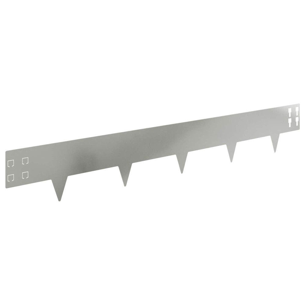 vidaXL Περίγραμμα γκαζόν 20 τμχ. 100 x 15 cm Ατσάλι Ασημί