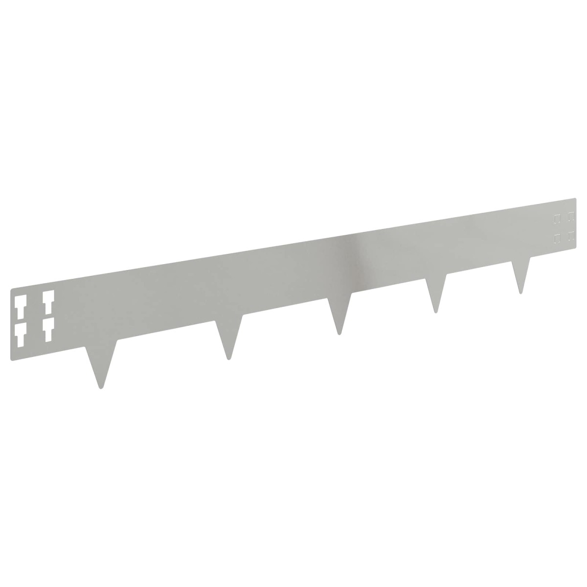 vidaXL Περίγραμμα γκαζόν 50 τμχ. 100 x 15 cm Ατσάλι Ασημί