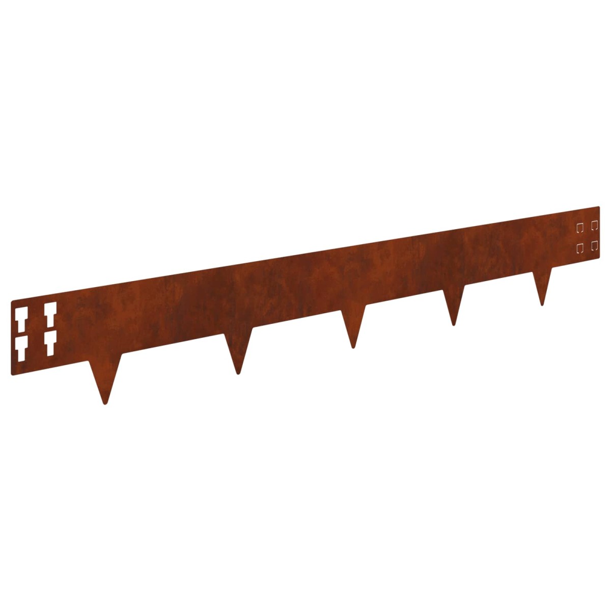 vidaXL Περίγραμμα γκαζόν 20 τμχ. 100 x 15 cm Ατσάλι Σκ rusty