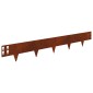 vidaXL Περίγραμμα γκαζόν 20 τμχ. 100 x 15 cm Ατσάλι Σκ rusty