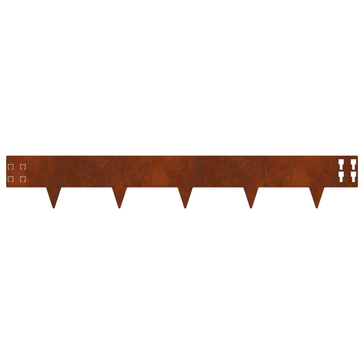 vidaXL Περίγραμμα γκαζόν 30 τμχ. 100 x 15 cm Ατσάλι Σκ rusty