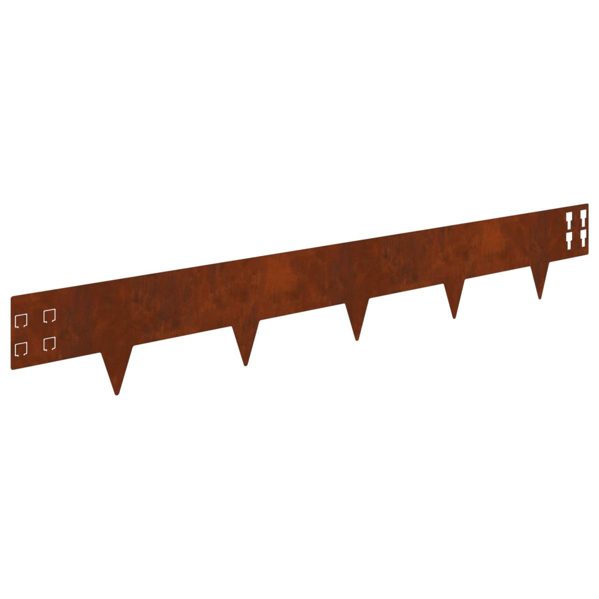 vidaXL Περίγραμμα γκαζόν 50 τμχ. 100 x 15 cm Ατσάλι Σκ rusty