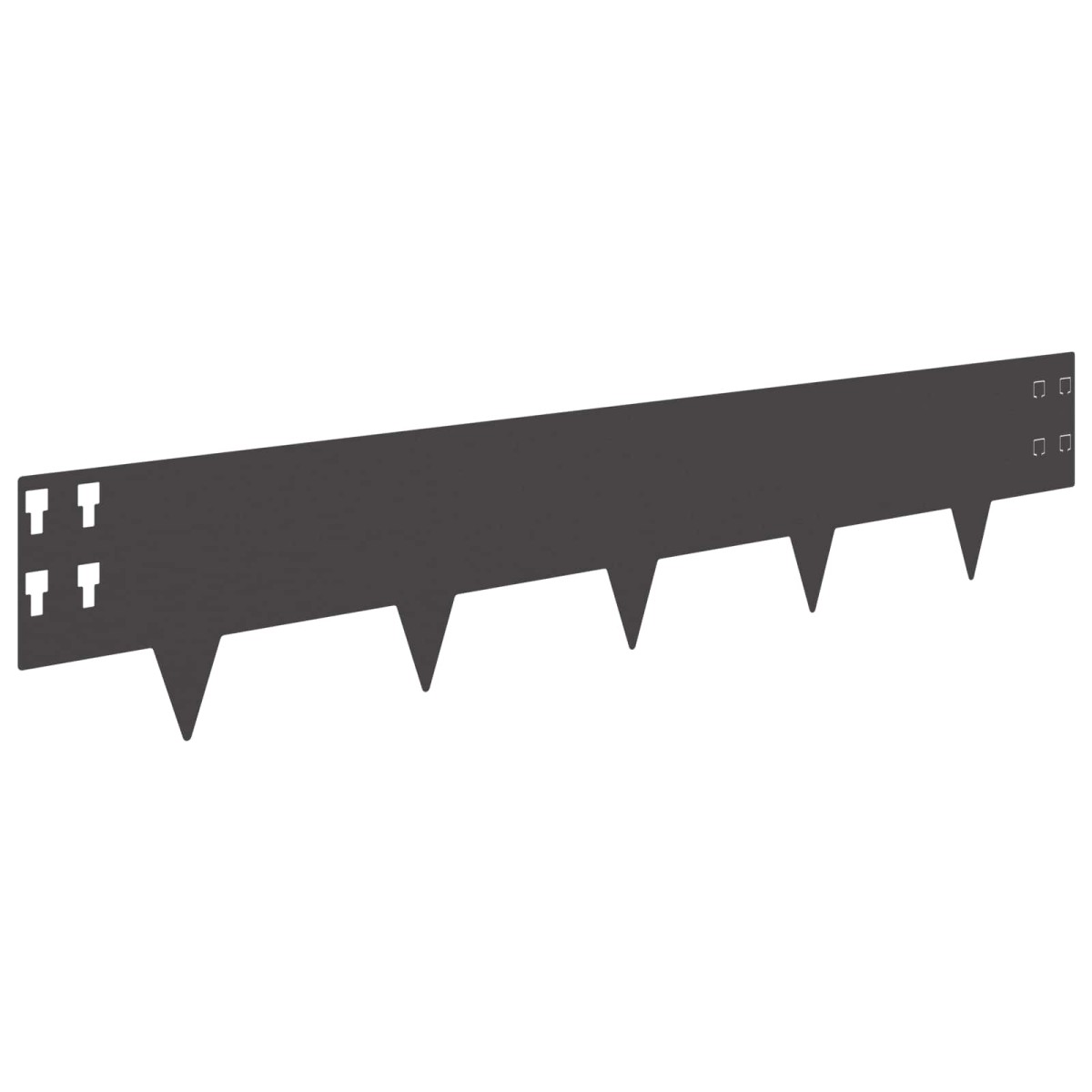 vidaXL Περίγραμμα γκαζόν 30 τμχ. 100 x 20 cm Ατσάλι Μαύρο