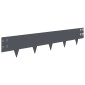 vidaXL Περίγραμμα γκαζόν 10 τμχ. 100 x 20 cm Ατσάλι Ανθρακί