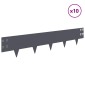 vidaXL Περίγραμμα γκαζόν 10 τμχ. 100 x 20 cm Ατσάλι Ανθρακί