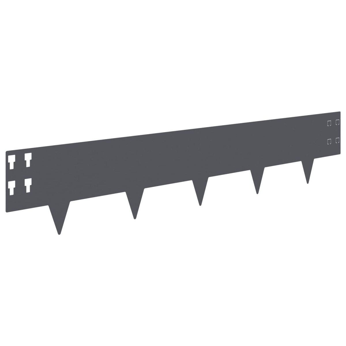 vidaXL Περίγραμμα γκαζόν 10 τμχ. 100 x 20 cm Ατσάλι Ανθρακί