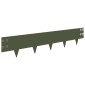 vidaXL Περίγραμμα γκαζόν 10 τμχ. 100 x 20 cm Ατσάλι Λαδί
